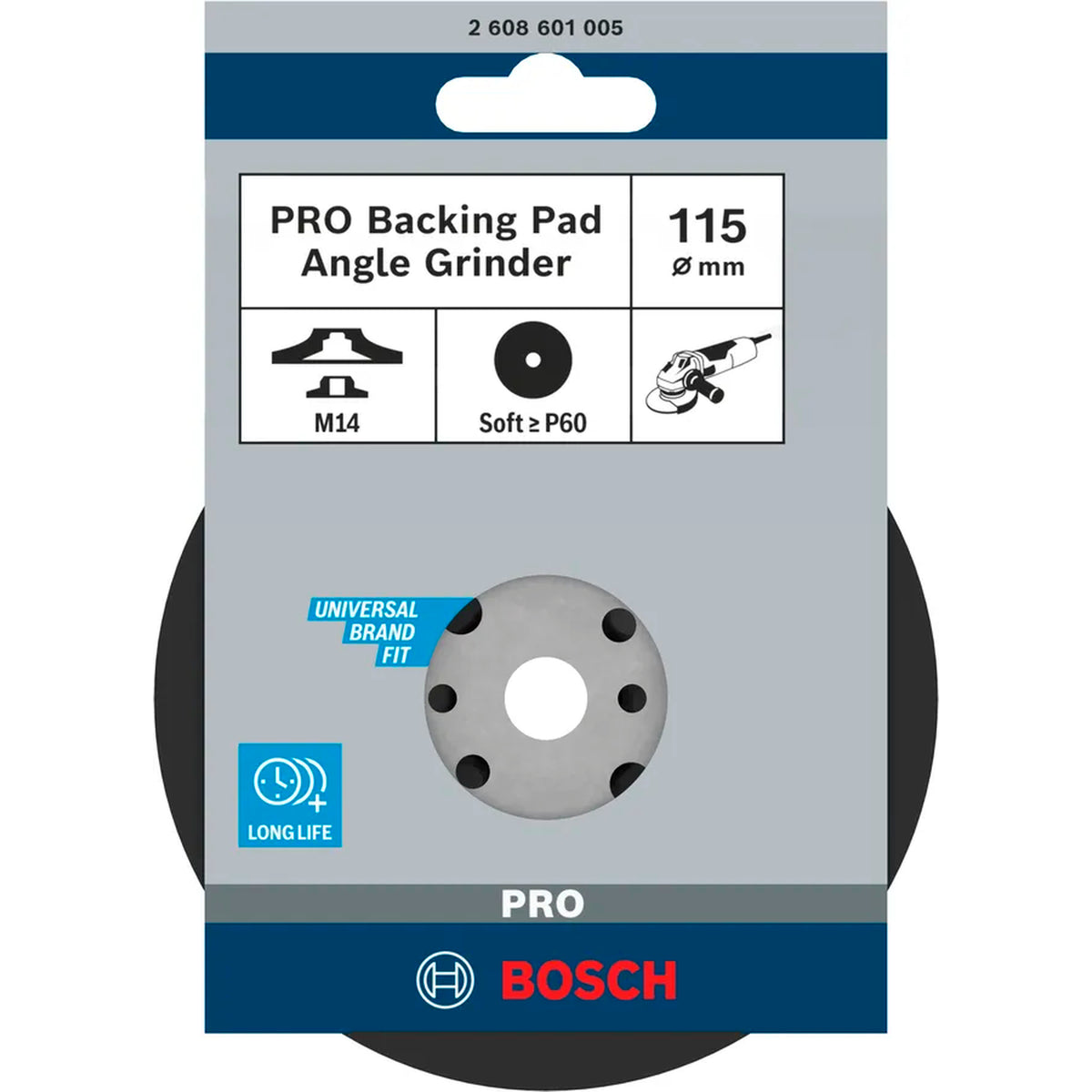 BOSCH PRO Backing Pad Soft, 115 mm, M14 2608601005