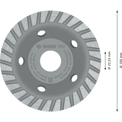 BOSCH PRO Multi Material Grinding Head, 2.5 x 100 x 22.23 mm 2608601778