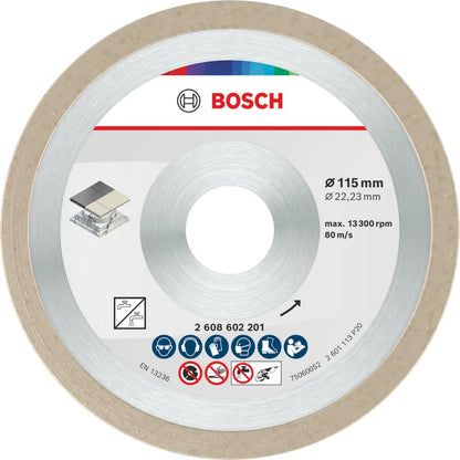 BOSCH Ceramic Cutting Disc, 115 x 7 mm, Bore 22.23 mm 2608602201