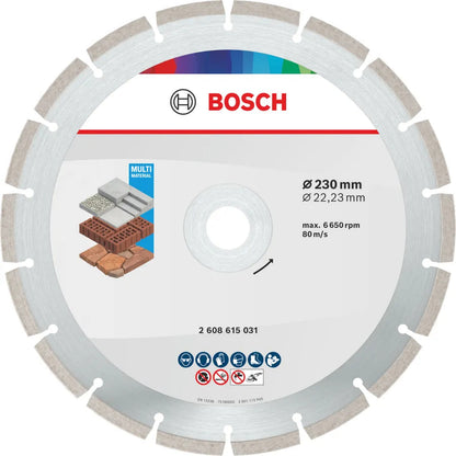 BOSCH Multi Material Diamond Cutting Disc, 230 x 22.23 x 7 mm 2608615031