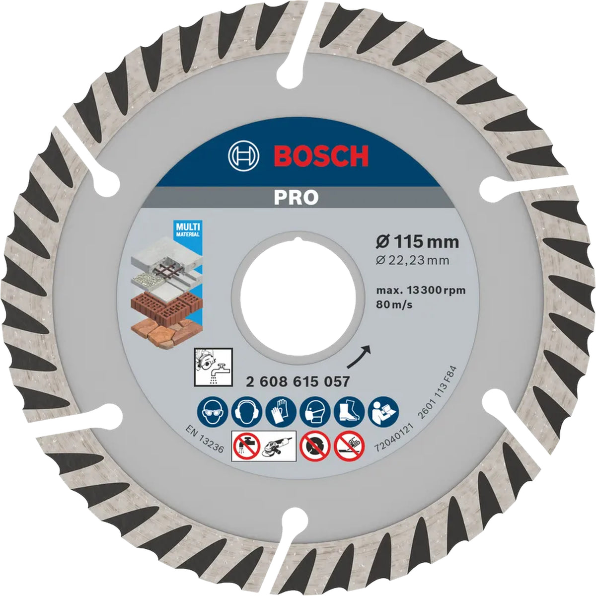 BOSCH PRO Multi Material Diamond Disc, 115 x 22.23 mm 2608615057