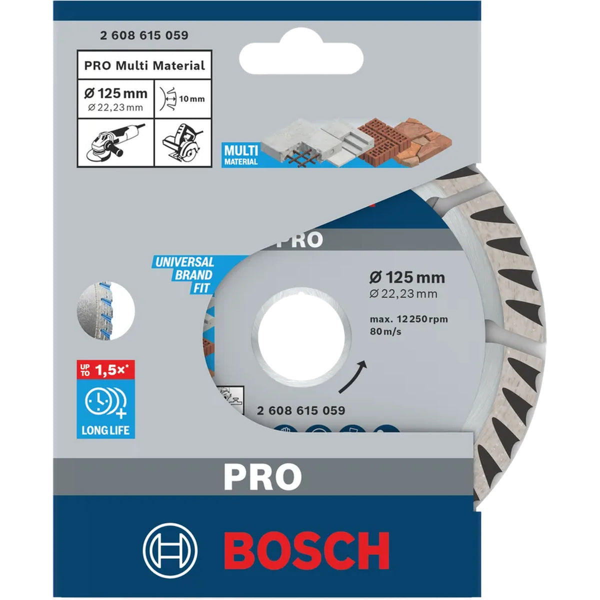 BOSCH PRO Multi Material Diamond Disc, 125 x 22.23 mm 2608615059