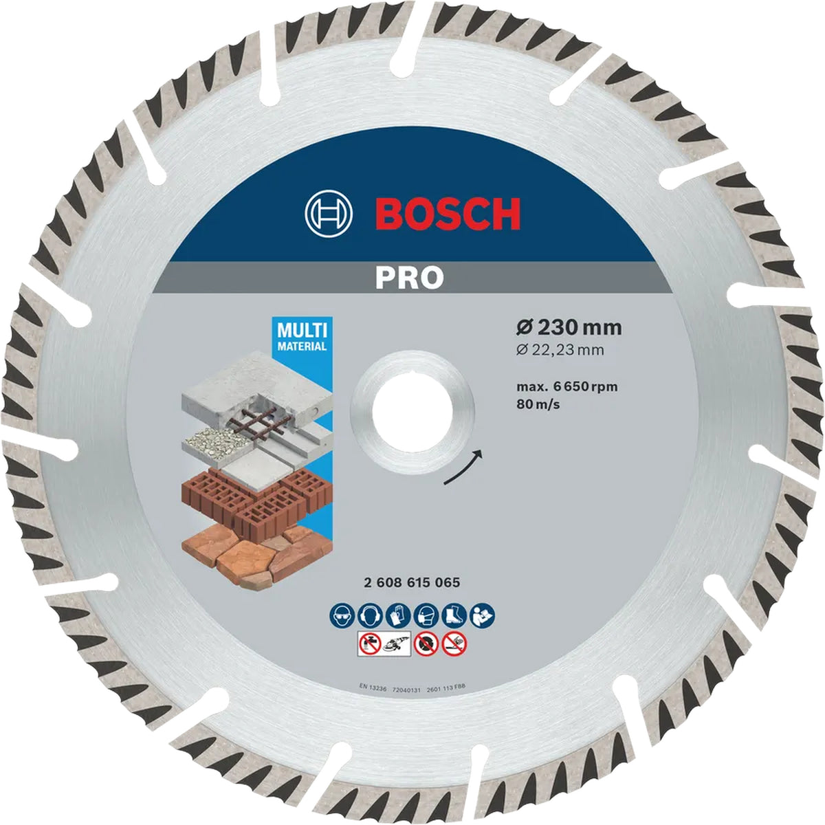 BOSCH PRO Multi Material Diamond Disc, 230 x 22.23 mm 2608615065