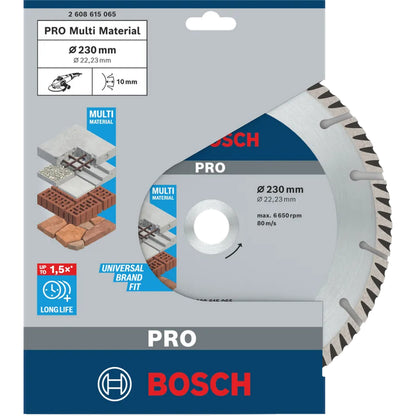 BOSCH PRO Multi Material Diamond Disc, 230 x 22.23 mm 2608615065