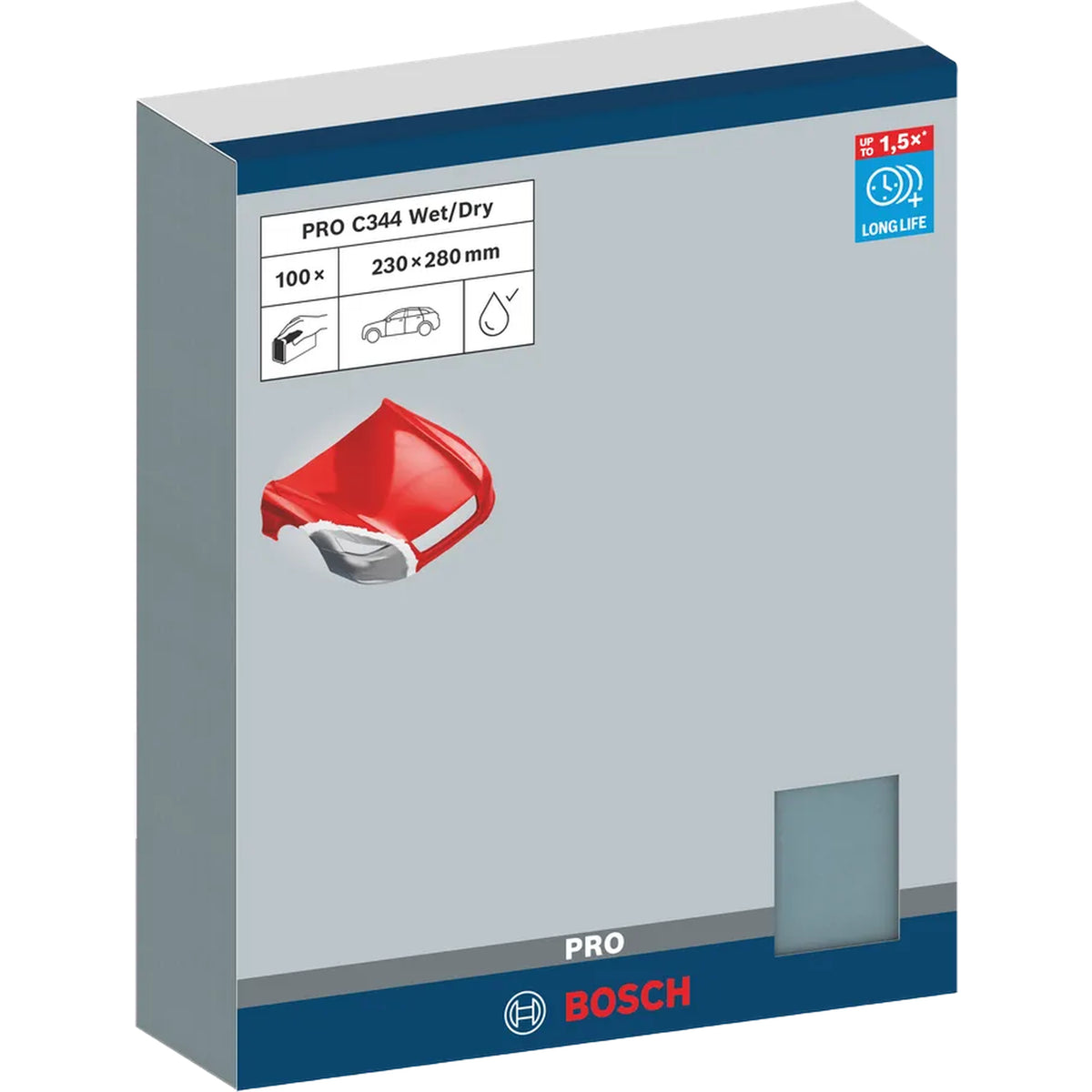 BOSCH PRO C344 wet and dry Hand Sanding Sheet, 230 x 280 mm, G2000, 100 pcs 2608621543