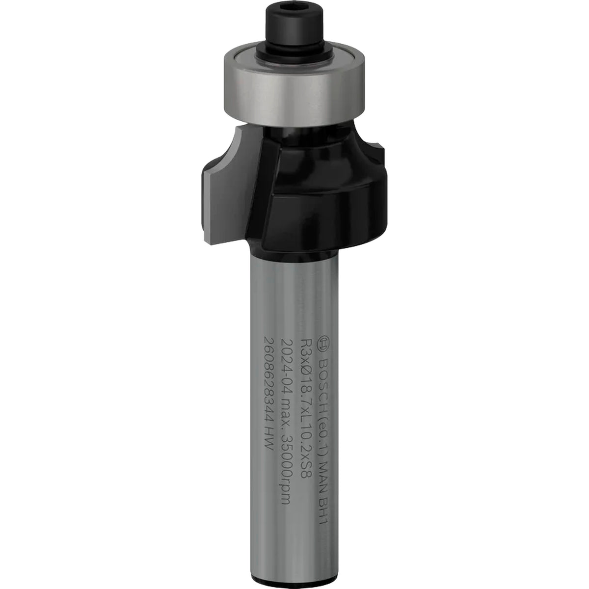 BOSCH PRO Router Bit Rounding Over, R 3, Shank 8 mm 2608628344