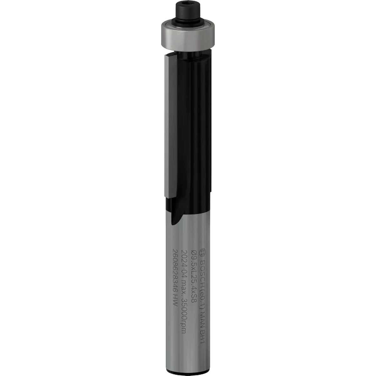BOSCH PRO Router Bit Bottom Bearing Flush Trim, Ø 9.5 x L 25.4, Shank 8 mm 2608628346