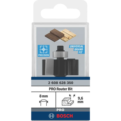 BOSCH PRO Router Bit Rabbeting, 9.6 mm, Shank 8 mm 2608628350