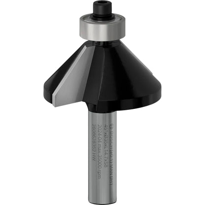 BOSCH PRO Router Bit Chamfer, 45°, Shank 8 mm 2608628352