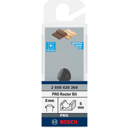 BOSCH PRO Router Bit Core Box, R 6, Shank 8 mm 2608628368
