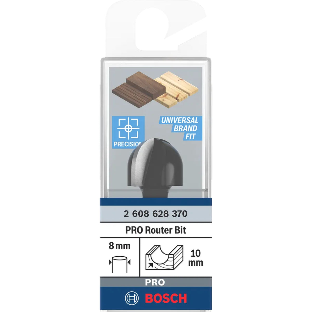 BOSCH PRO Router Bit Core Box, R 10, Shank 8 mm 2608628370