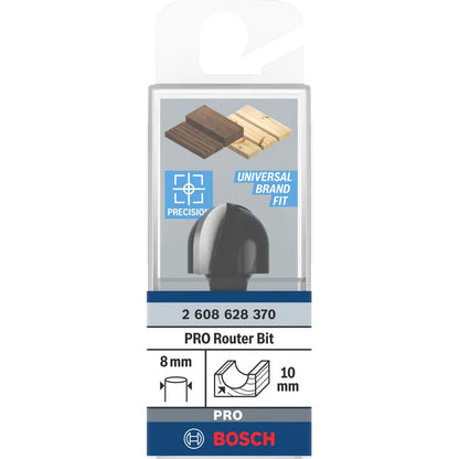 BOSCH PRO Router Bit Core Box, R 10, Shank 8 mm 2608628370