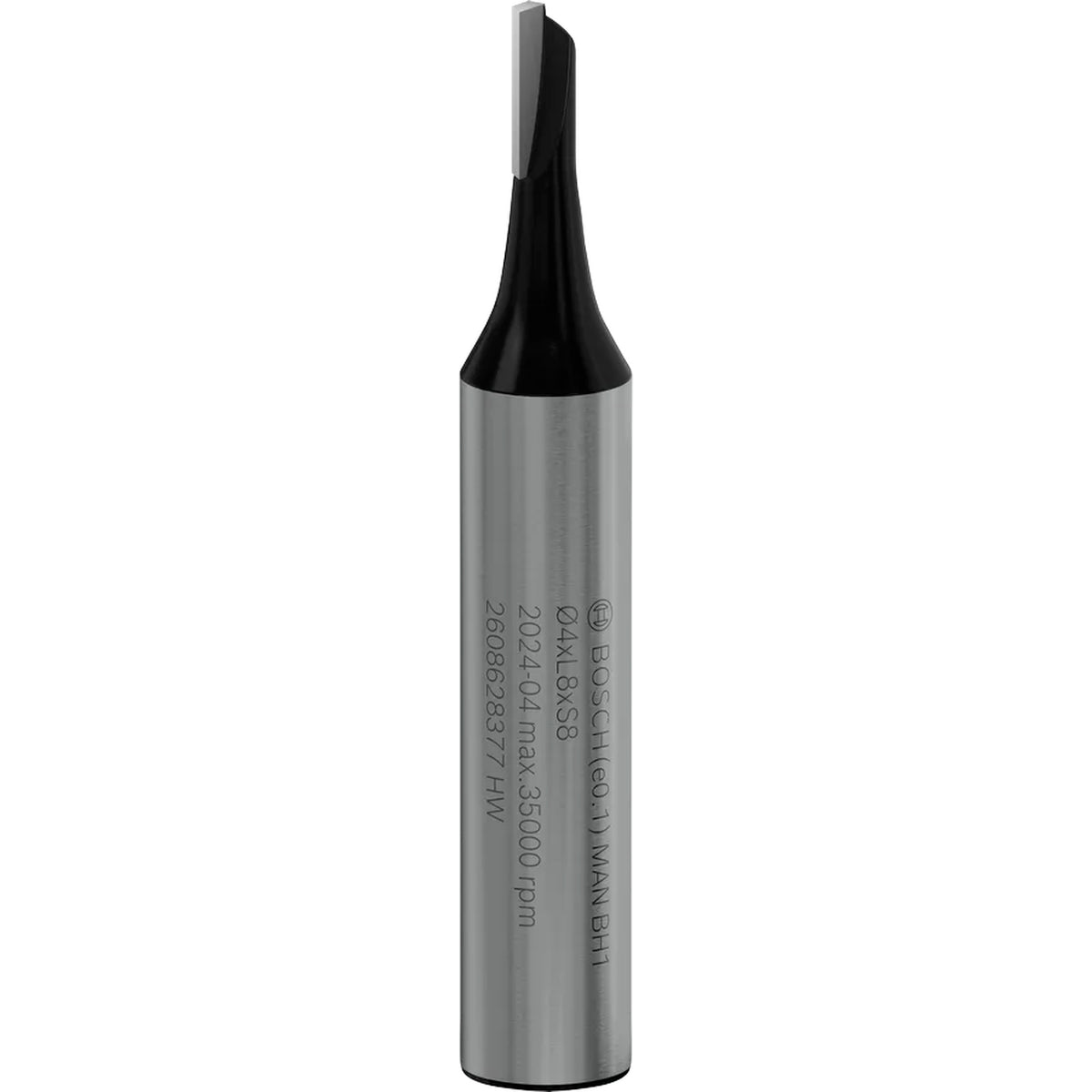 BOSCH PRO Router Straight Bit, One Flute, Ø 4 x L 8, Shank 8 mm 2608628377