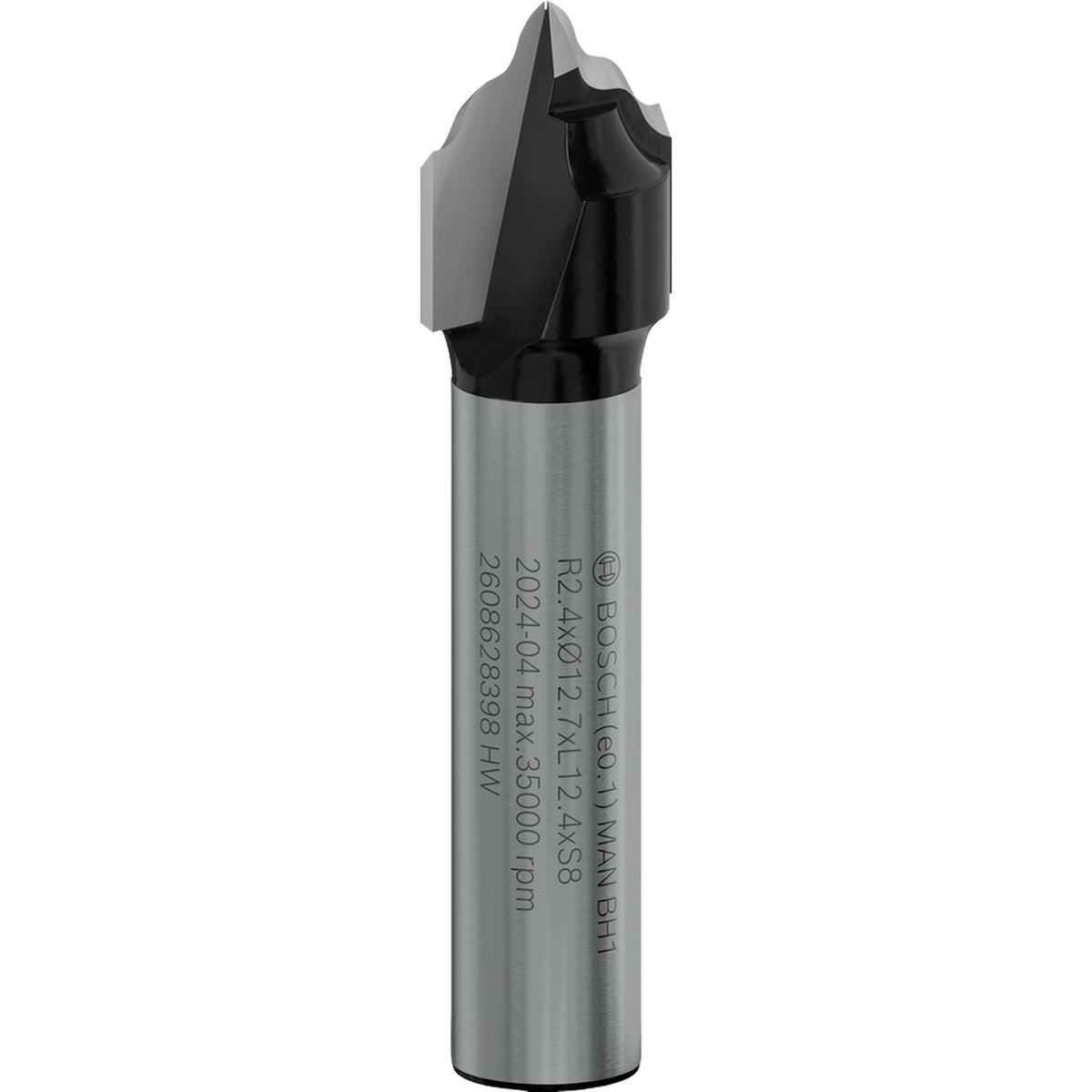 BOSCH PRO Router Bit Cove and Bead Groove, R 2.4, Shank 8 mm 2608628398