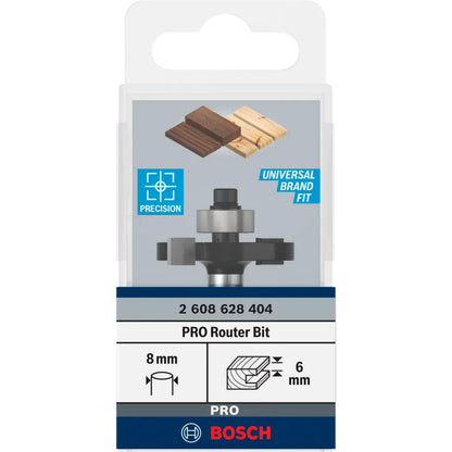 BOSCH PRO Router Bit Slotting, L 6, Shank 8 mm 2608628404
