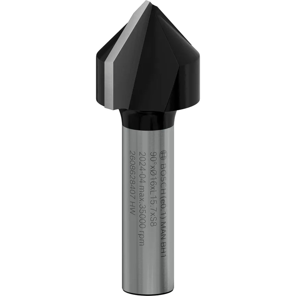 BOSCH PRO Router Bit V-Groove, 90° x Ø 16, Shank 8 mm 2608628407