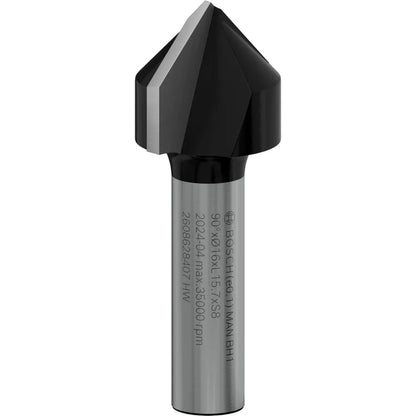 BOSCH PRO Router Bit V-Groove, 90° x Ø 16, Shank 8 mm 2608628407