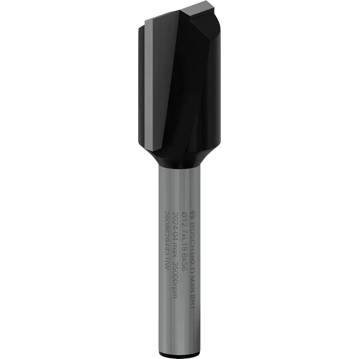 BOSCH PRO Router Straight Bit, Two Flutes, Ø 12.7 x L 19.6, Shank 6 mm 2608628443