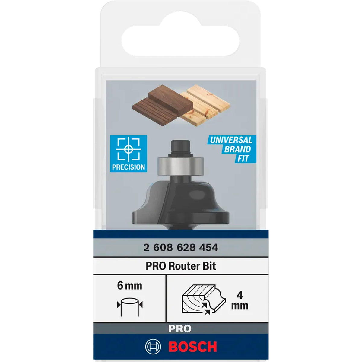 BOSCH PRO Router Bit Roman Ogee, R 4, Shank 6 mm 2608628454