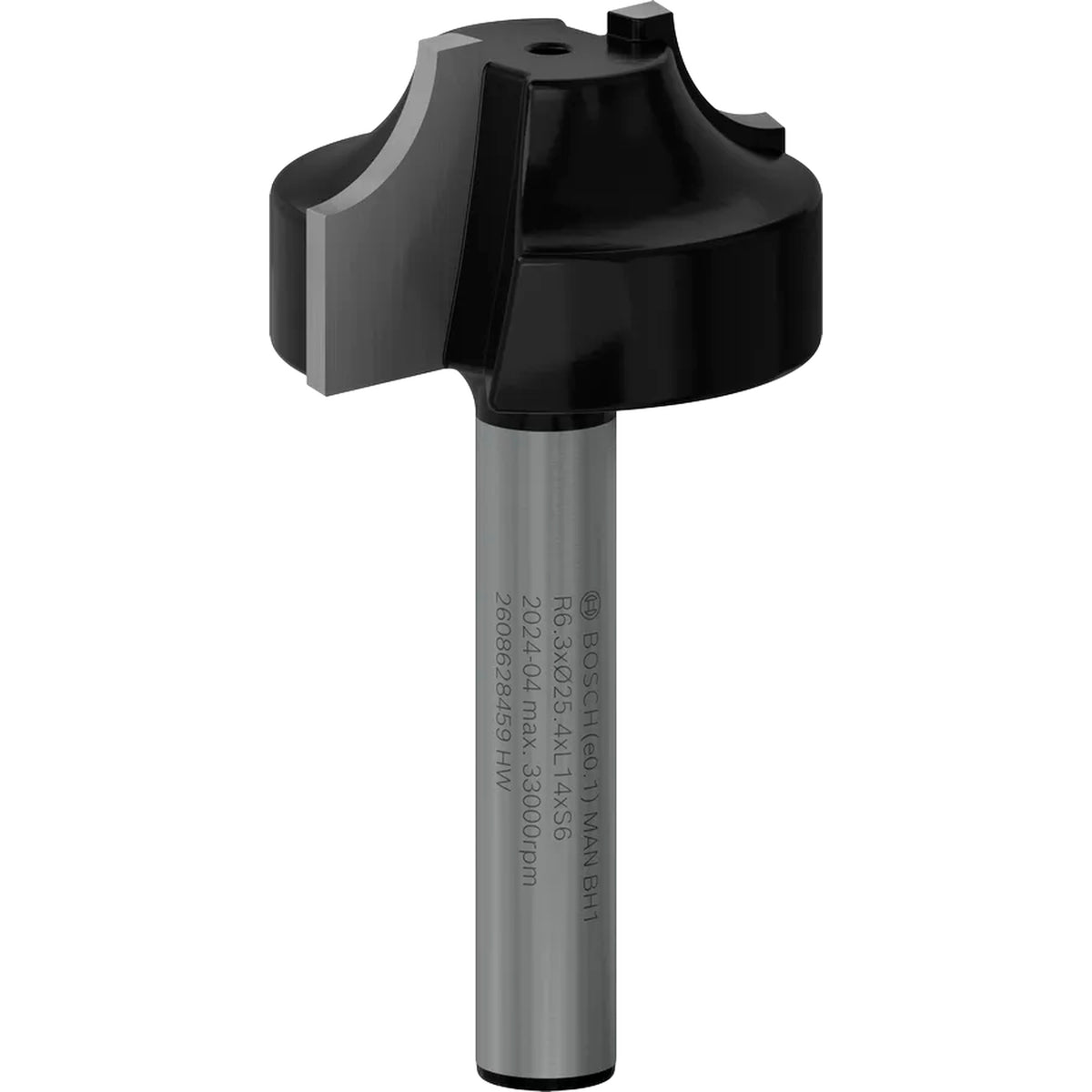 BOSCH PRO Router Bit Ovolo, R 6.3, Shank 6 mm 2608628459