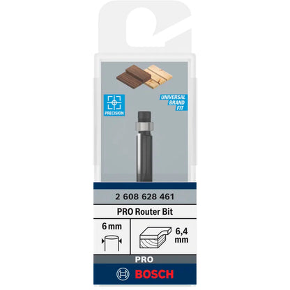BOSCH PRO Router Bit Bottom Bearing Flush Trim, Ø 6.4 x L 16.2, Shank 6 mm 2608628461