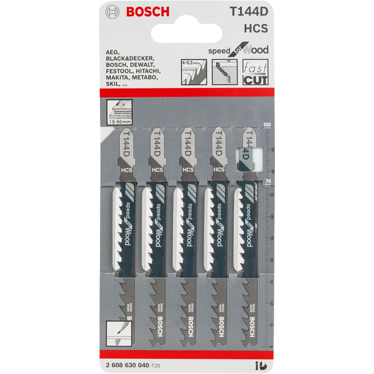 BOSCH Jigsaw blade T 144 D 2608630040