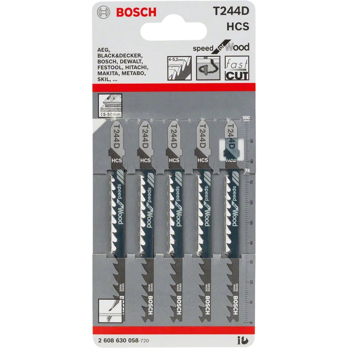 BOSCH Jigsaw blade T 244 D 2608630058