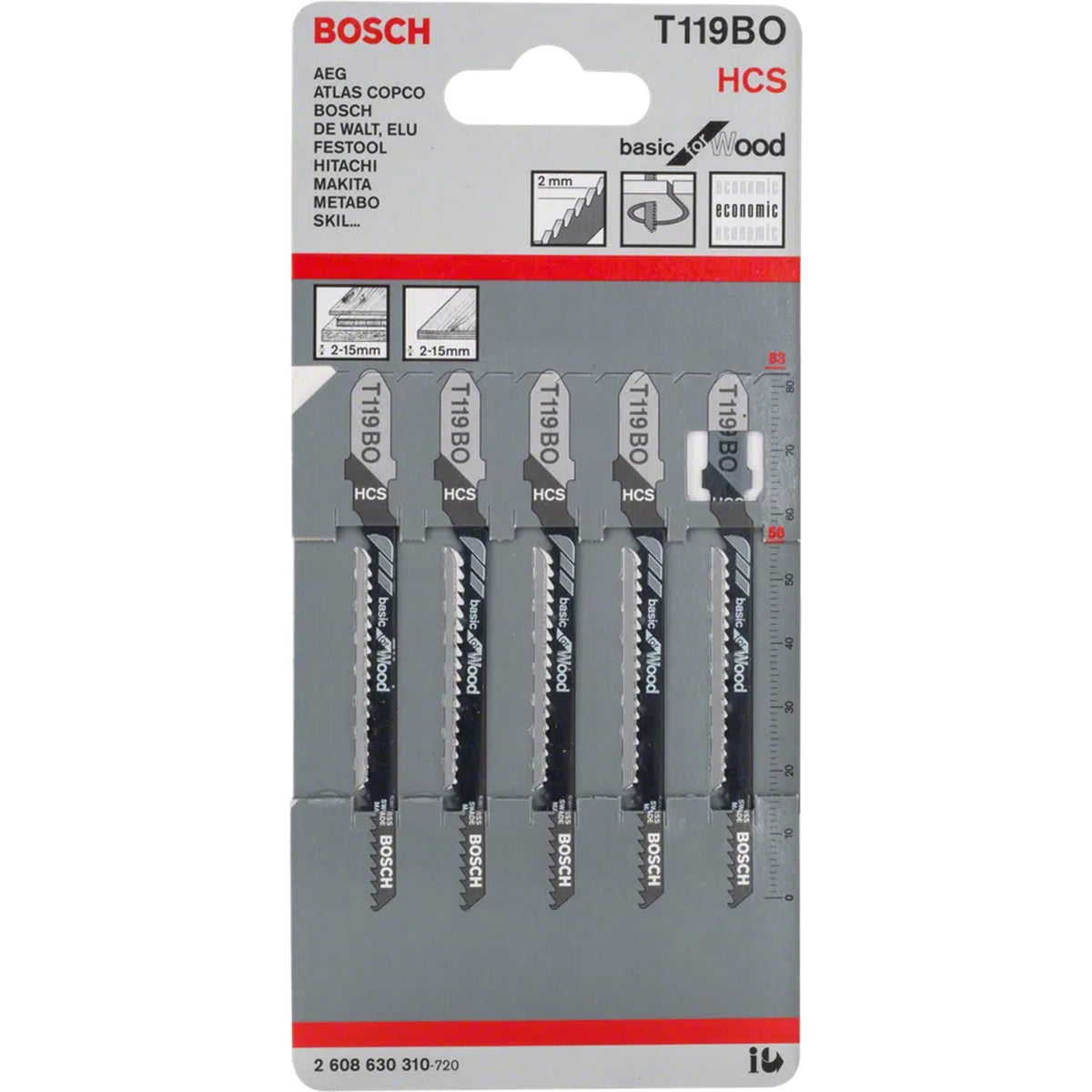BOSCH Jigsaw blade T 119 BO 2608630310