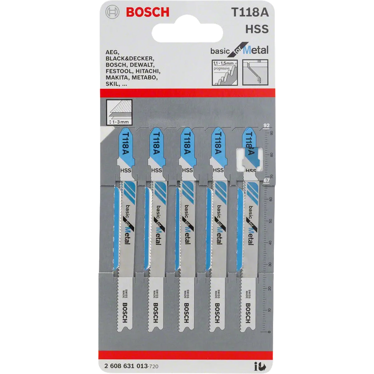 BOSCH Jigsaw blade T 118 A 2608631013