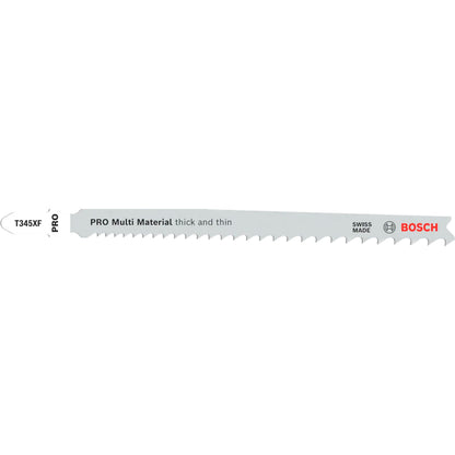 BOSCH PRO Multi Material thick and thin T345XF Jigsaw Blade, 132 mm, 5 pcs 2608634994