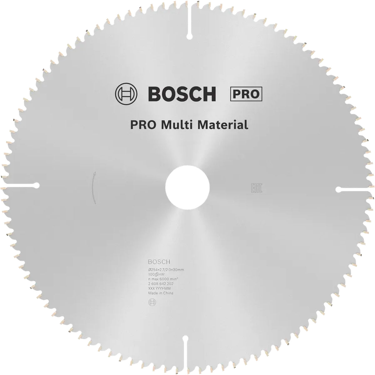 BOSCH PRO Multi Material Circular Saw Blade, 254 x 2.7 x 30 mm 2608642202