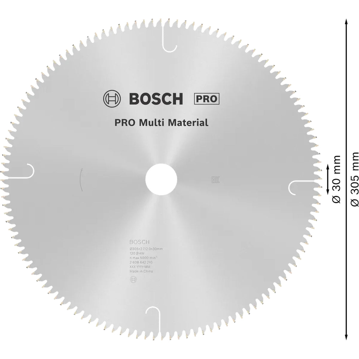 BOSCH PRO Multi Material Circular Saw Blade, 305 x 2.7 x 30 mm 2608642210