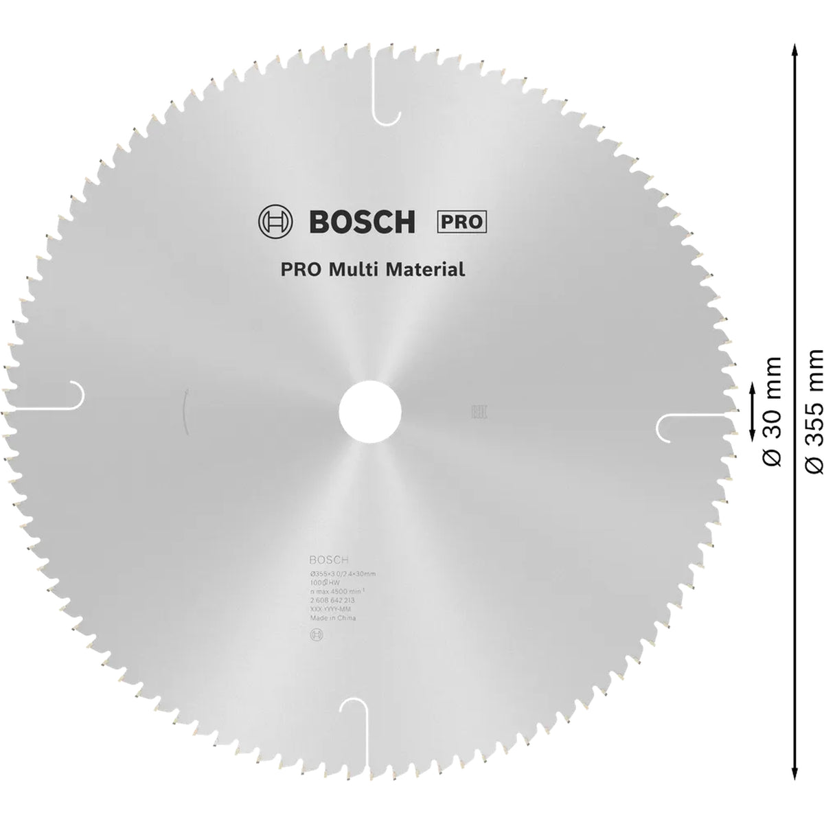 BOSCH PRO Multi Material Circular Saw Blade, 355 x 3 x 30 mm 2608642213