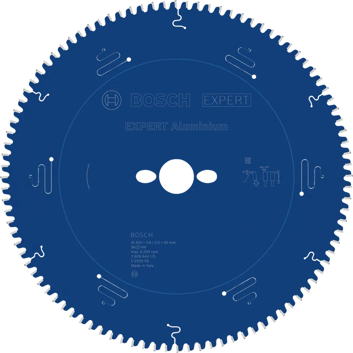 BOSCH EXPERT Aluminium Circular Saw Blade, 305 x 2.8/2 x 30 mm, T96 2608644115