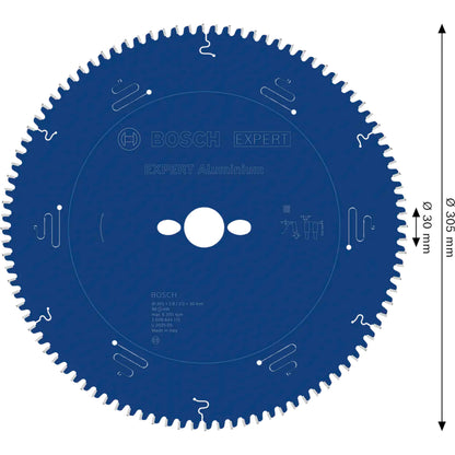 BOSCH EXPERT Aluminium Circular Saw Blade, 305 x 2.8/2 x 30 mm, T96 2608644115