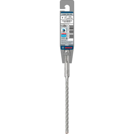 BOSCH PRO SDS plus-5X Hammer Drill Bit, 6 x 100 x 160 mm 2608706876