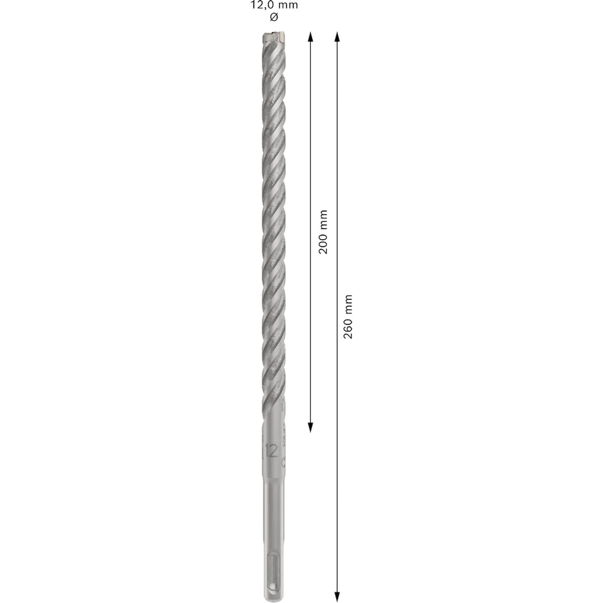 BOSCH PRO SDS plus-5X Hammer Drill Bit, 12 x 200 x 260 mm 2608706914