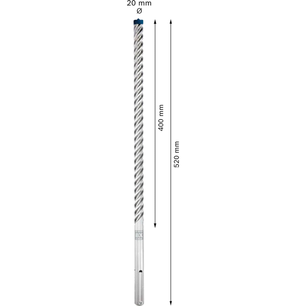 BOSCH EXPERT SDS max-8X Hammer Drill Bit 20 x 400 x 520 mm 2608900229