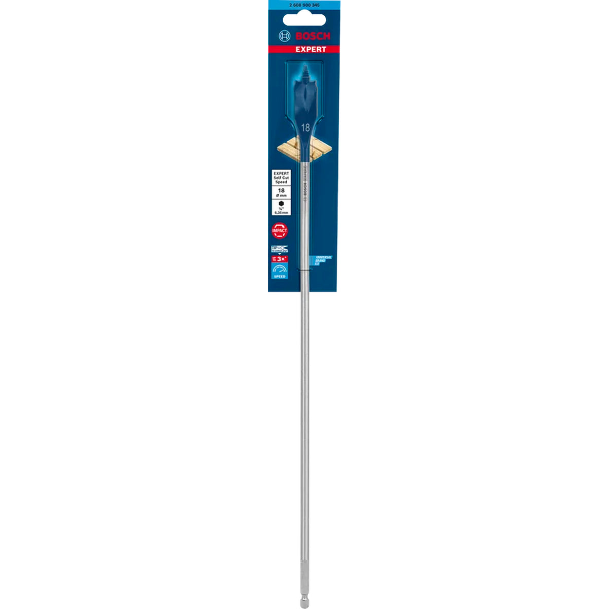 BOSCH EXPERT Self Cut Speed Spade Drill Bit 18 x 400 mm 2608900345