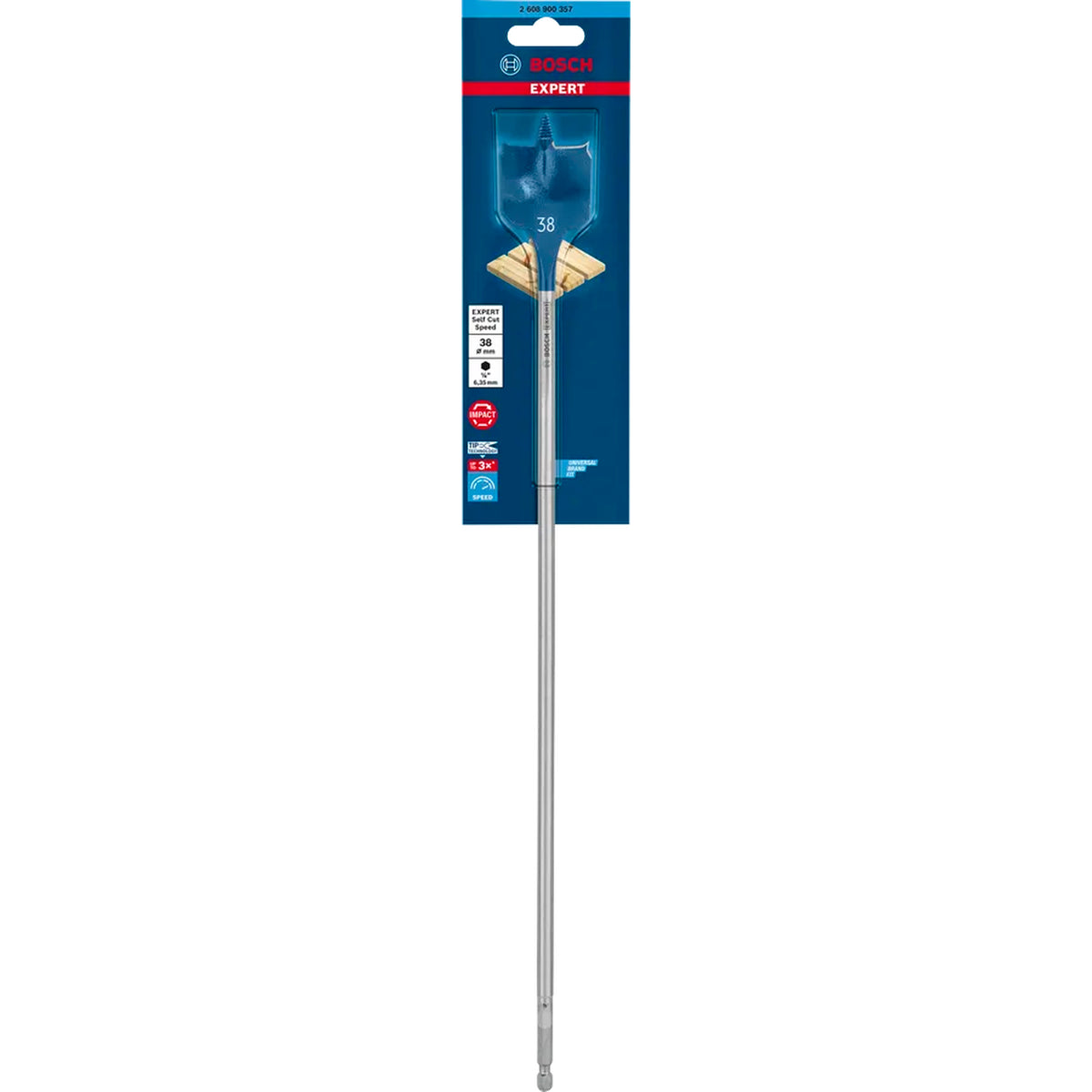 BOSCH EXPERT Self Cut Speed Spade Drill Bit 38 x 400 mm 2608900357