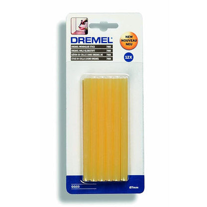 DREMEL Wood glue stick 7mm GG03 2615GG03JA | مجموعة أصابع شمع لأعمال الخشبية 12 قطعه