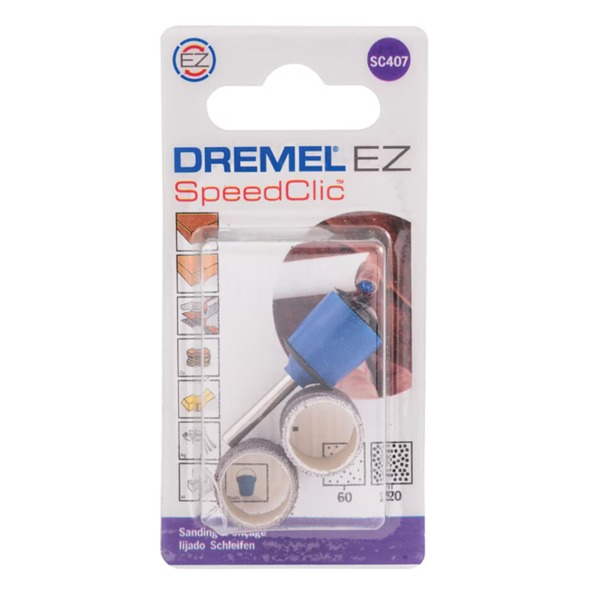 DREMEL EZ SpeedClic sanding mandrel & sanding bands (SC407) 2615S407JA