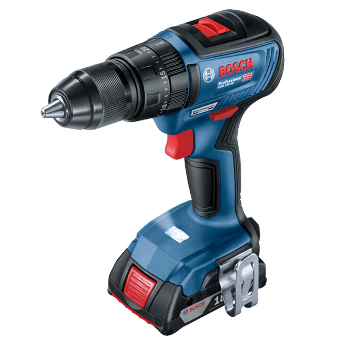 BOSCH GSB 18V-50 Professional Cordless Combi | شنيور بطارية براشليس ظرف معدن 18 فولت دقاق 2 أمبير 50 نيوتن