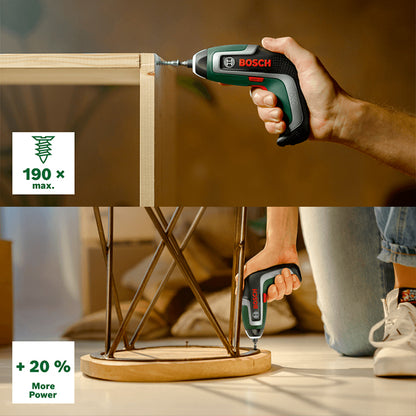 BOSCH IXO 7 CORDLESS SCREWDRIVER | مفك بطارية 3.6 فولت 2 امبير مع محول زاوية للعمل في الاماكن الضيقه