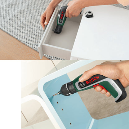 BOSCH IXO 7 CORDLESS SCREWDRIVER | مفك بطارية 3.6 فولت 2 امبير مع محول زاوية للعمل في الاماكن الضيقه