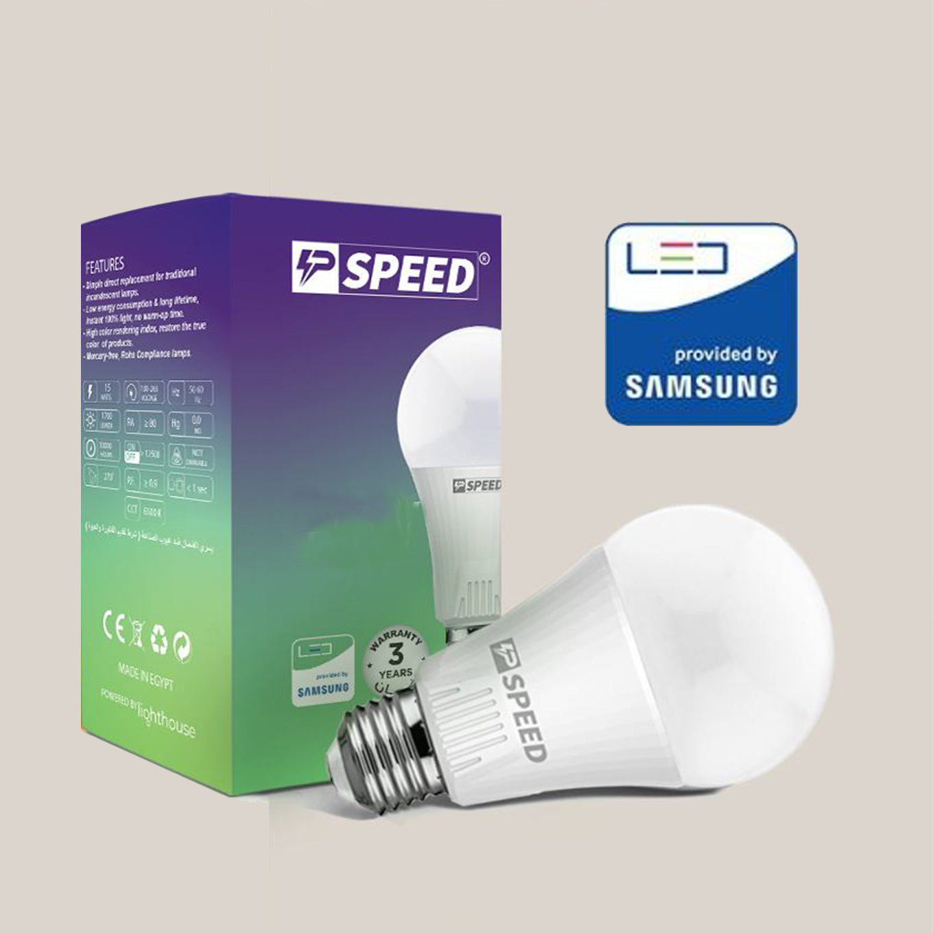 SPEED Led Lamp 6 W 515 Lumen Cool light | لمبة ليد 6 وات إضائة كوول