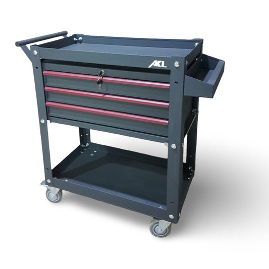 AKL T1X3 Metalic 2 shelfs trolley with 3 drawers