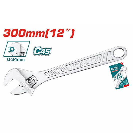 TOTAL THT1010123 Adjustable Wrench | مفتاح فرنساوي 12 بوصه