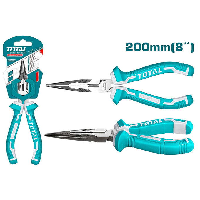 TOTAL THT220806 8 " Long nose pliers | بنسة بوز طويل 8 بوصه خدمة شاقه