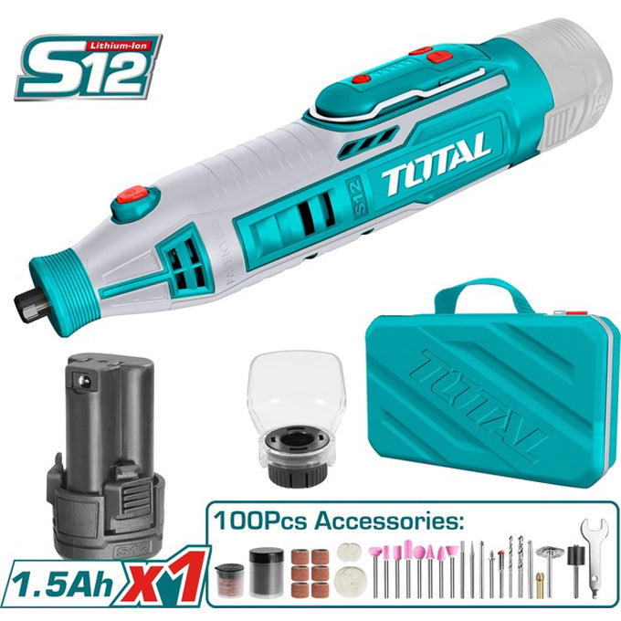 TOTAL TMGLI12011 Cordless Lithium-ion Mini Grinder | ميني كرافت بطاريه 12 فولت